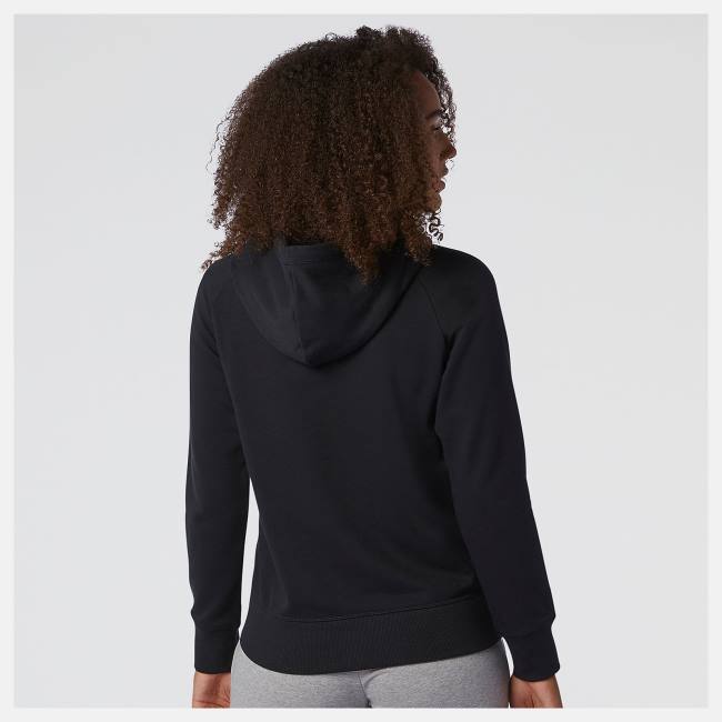 Tricouri Dama New Balance NB Essentials Pullover Hoodie Negrii | NB590SYD