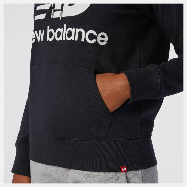 Tricouri Dama New Balance NB Essentials Pullover Hoodie Negrii | NB590SYD