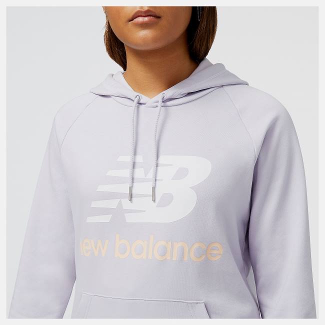 Tricouri Dama New Balance NB Essentials Pullover Hoodie Gri Violet | NB657QAK