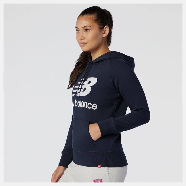 Tricouri Dama New Balance NB Essentials Pullover Hoodie Bleumarin | NB860AHB