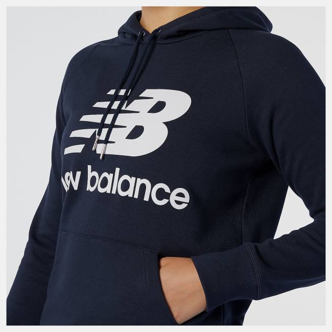 Tricouri Dama New Balance NB Essentials Pullover Hoodie Bleumarin | NB860AHB