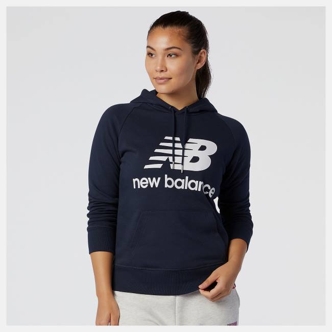 Tricouri Dama New Balance NB Essentials Pullover Hoodie Bleumarin | NB860AHB