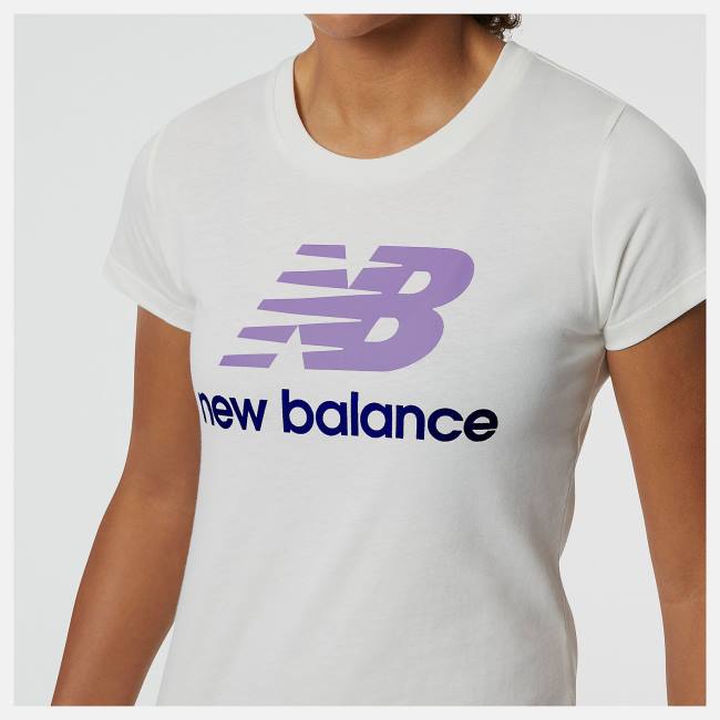 Tricouri Dama New Balance NB Essentials Stacked Logo Tee Colorati | NB875SDG