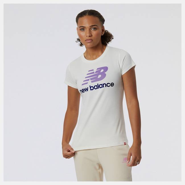 Tricouri Dama New Balance NB Essentials Stacked Logo Tee Colorati | NB875SDG