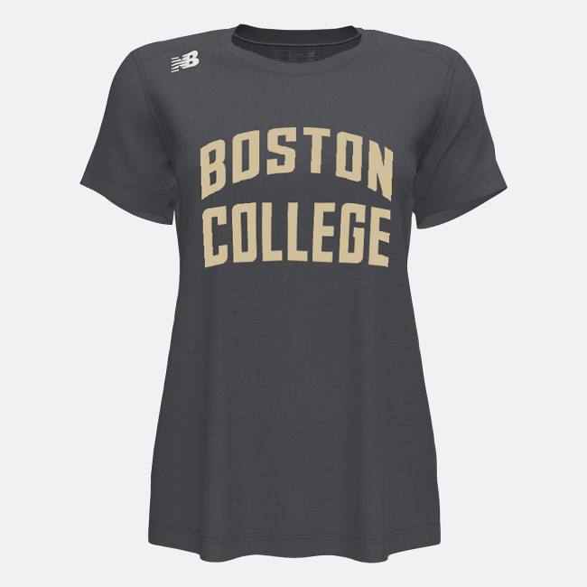 Tricouri Dama New Balance NB Scurte Sleeve Tech Tee(Boston College) Gri | NB146NCI