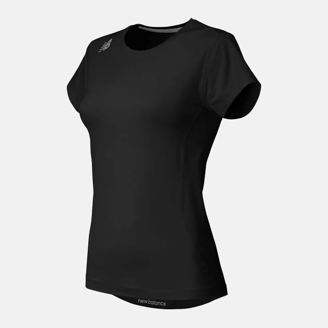 Tricouri Dama New Balance NB Scurte Sleeve Baselayer Top Negrii | NB590DEP