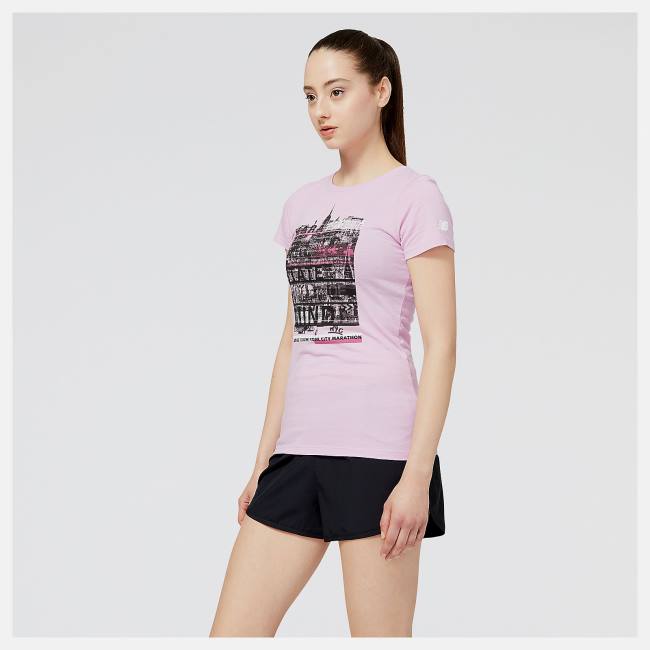 Tricouri Dama New Balance NYC Marathon Marathon State of Mind Grafice Tee Violet | NB483YIO