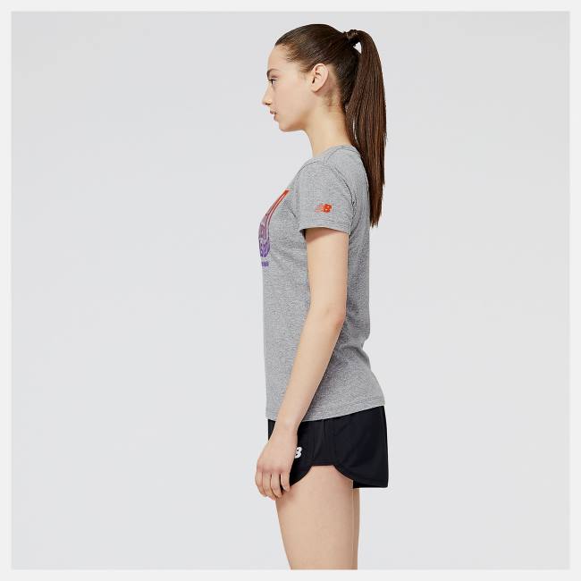 Tricouri Dama New Balance NYRR Staten Island Half Grafice T-Shirt Gri | NB263OCW