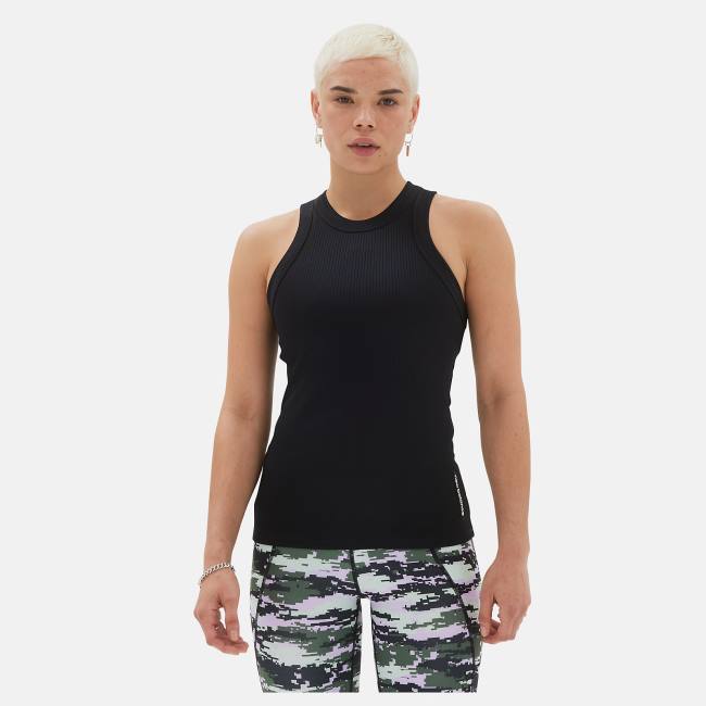 Tricouri Dama New Balance Perfect Rib Tank Negrii | NB843HOJ