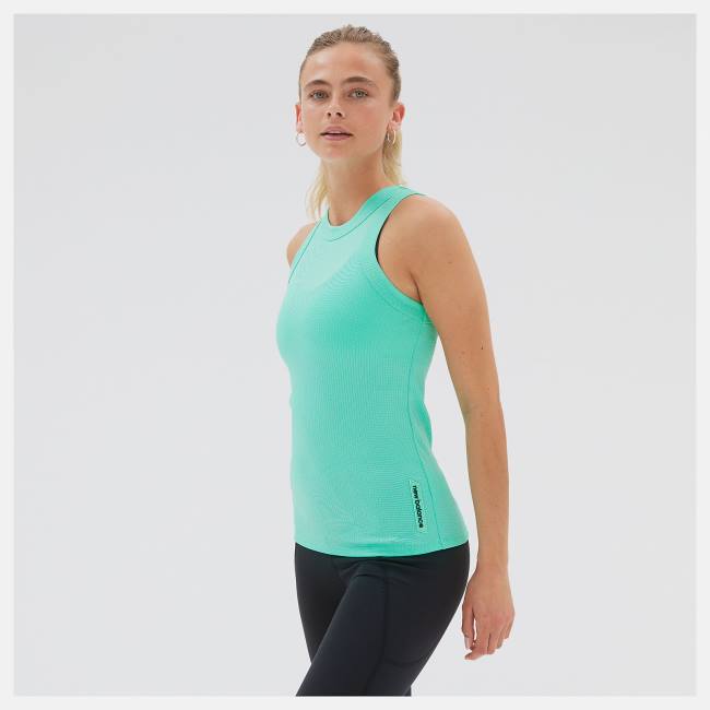 Tricouri Dama New Balance Perfect Rib Tank Verde Menta Deschis | NB921NHQ