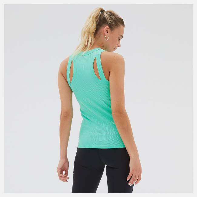 Tricouri Dama New Balance Perfect Rib Tank Verde Menta Deschis | NB921NHQ