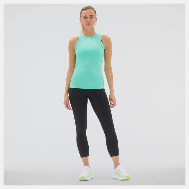 Tricouri Dama New Balance Perfect Rib Tank Verde Menta Deschis | NB921NHQ