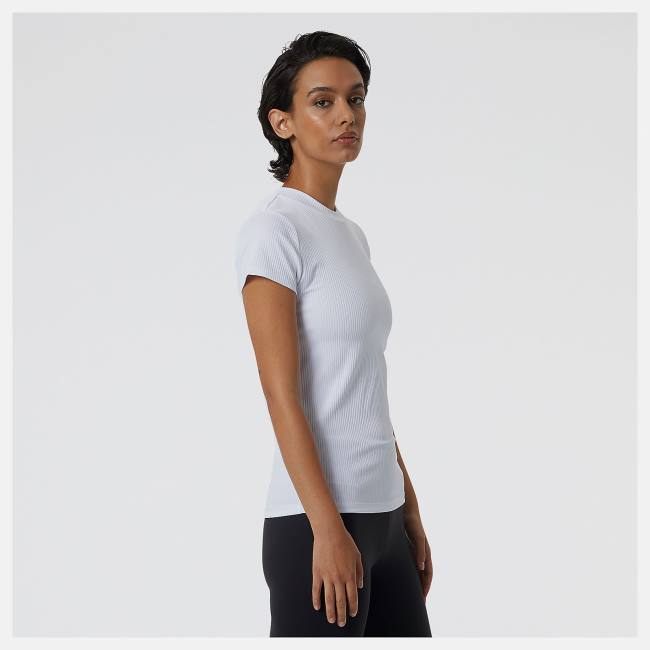 Tricouri Dama New Balance Perfect Rib Tee Albi | NB217PNY