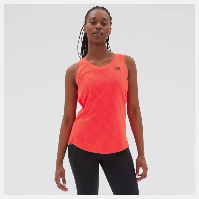 Tricouri Dama New Balance Q Speed Jacquard Tank Rosii | NB216VFA