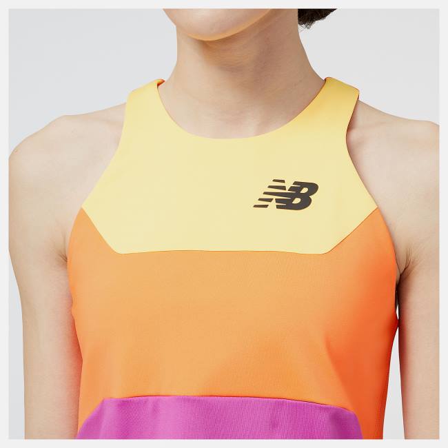 Tricouri Dama New Balance Tournament Racerfront Tank Portocalii | NB028RWP