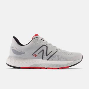 Adidasi Alergare Barbati New Balance Fresh Foam X 880v12 Gri Deschis Rosii | NB052JRA