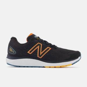 Adidasi Alergare Barbati New Balance Fresh Foam 680v7 Negrii Portocalii Cais | NB176IJM