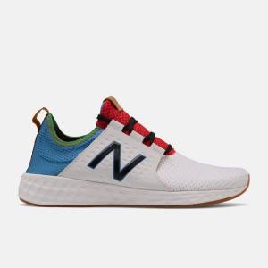 Adidasi Alergare Barbati New Balance Fresh Foam Cruzv1 Reissue Albi Albastri Inchis | NB781QZT