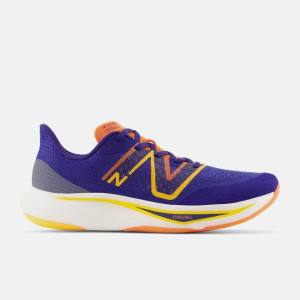 Adidasi Alergare Barbati New Balance FuelCell Rebel v3 Albastri Cais Portocalii | NB805YVN