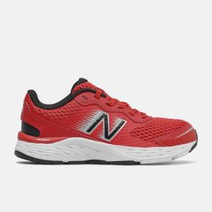 Adidasi Alergare Copii New Balance 680v6 Rosii Negrii Argintii Metal | NB321GYA