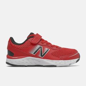 Adidasi Alergare Copii New Balance 680v6 Bungee Rosii Negrii Argintii Metal | NB782GRQ