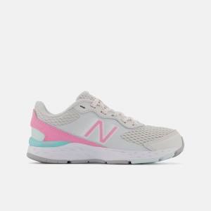 Adidasi Alergare Copii New Balance 680v6 Albi Roz | NB816OKN