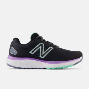 Adidasi Alergare Dama New Balance Fresh Foam 680v7 Negrii Verde Menta Deschis Violet | NB720JTE