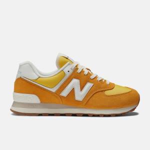 Adidași Barbati New Balance 574 Aurii Albi | NB804AGU