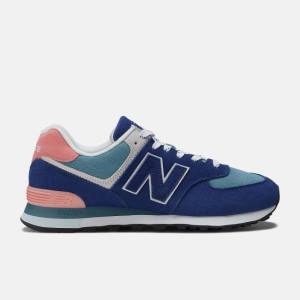 Adidași Barbati New Balance 574 Bleumarin Bej Roz | NB138FKZ