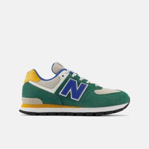 Adidași Copii New Balance 574 Verzi Albastri Inchis | NB079JML