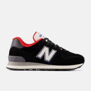 Adidași Dama New Balance 574 Negrii Albi | NB703HQX