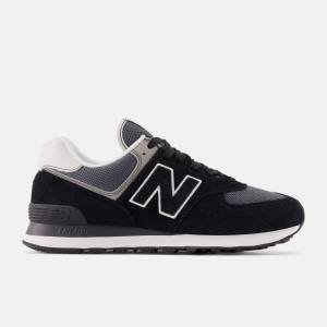 Adidași Dama New Balance 574 Negrii Gri | NB286QMA