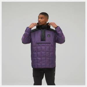 Geaca Barbati New Balance NB AT Iridescent Puffer Negrii Violet | NB581JRI