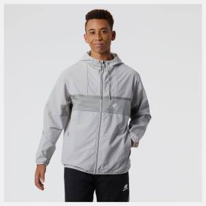 Geaca Barbati New Balance NB Athletics Amplified Windbreaker Gri Deschis | NB463SPD