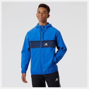 Geaca Barbati New Balance NB Athletics Amplified Windbreaker Albastri Inchis | NB956CVB