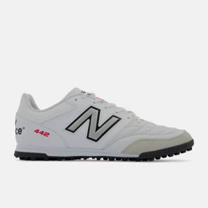 Ghete Fotbal Barbati New Balance 442 V2 TEAM TF Albi Negrii | NB485EYR