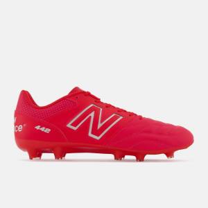 Ghete Fotbal Barbati New Balance 442 V2 TEAM FG Rosii Albi | NB580DWS