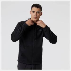 Hanorac Cu Gluga Barbati New Balance Tenacity Performance Fleece Full Zip Negrii | NB725HYV