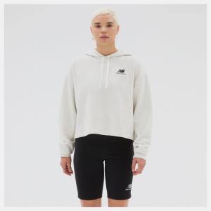 Hanorac Cu Gluga Barbati New Balance Uni-ssentials French Terry Crop Albastri Deschis | NB461COW