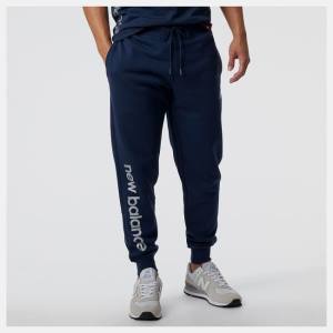 Pantaloni Barbati New Balance NB Essentials Metallic Sweatpant Bej Indigo | NB054OWI