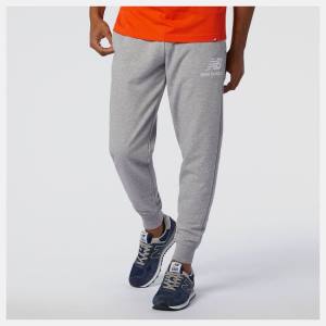 Pantaloni Barbati New Balance NB Essentials Stacked Logo Sweatpant Gri | NB384CEM