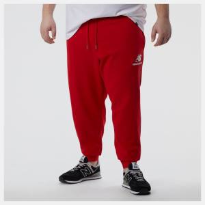 Pantaloni Barbati New Balance NB Essentials Stacked Logo Sweatpant Rosii | NB395DQE