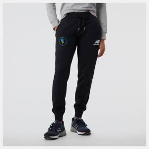 Pantaloni Dama New Balance NYC Marathon NB Essentials French Terry Sweatpant Negrii | NB902YQI