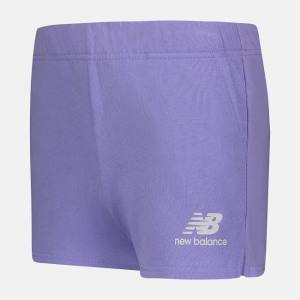 Pantaloni Scurti Copii New Balance Essentials Fleece Violet | NB875XBH