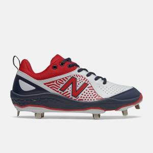 Pantofi Softball Dama New Balance Fresh Foam Velo v2 Metal Rosii Albi Albastri | NB624HDW