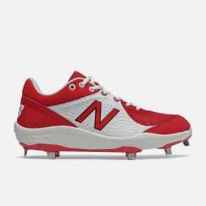 Pantofi de Baseball Barbati New Balance Fresh Foam 3000 v5 Metal Rosii Albi | NB390WBA