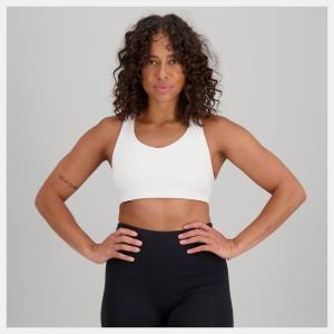 Sutien Sport Dama New Balance NB Fuel Bra Albi | NB751RAS