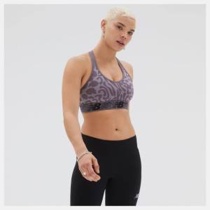 Sutien Sport Dama New Balance NB Pace Bra Printed 3.0 Lavanda | NB013NBQ