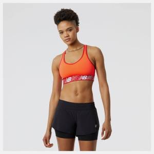 Sutien Sport Dama New Balance NB Pace Bra 3.0 Rosii | NB023QFD