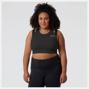 Sutien Sport Dama New Balance Shape Shield Crop Bra Negrii | NB031YKG